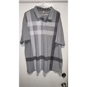 PinkMarco Mens Size XXL Gray White‎  Polo Shirt NICE